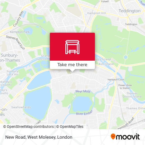 New Road, West Molesey map