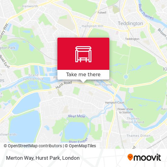 Merton Way, Hurst Park map