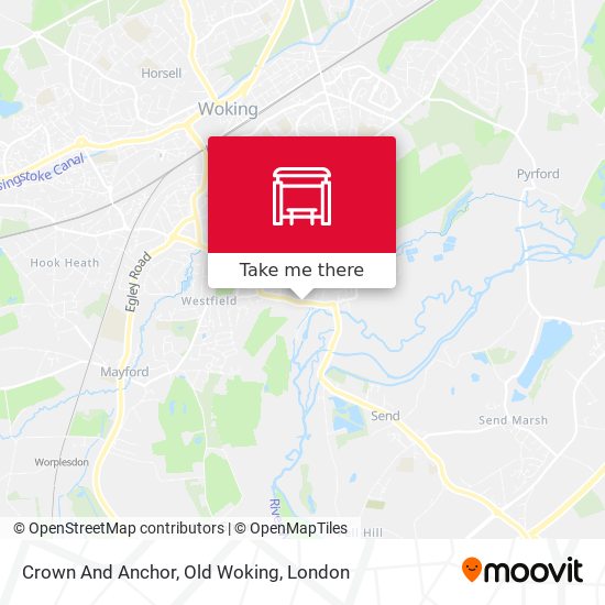 Crown And Anchor, Old Woking map
