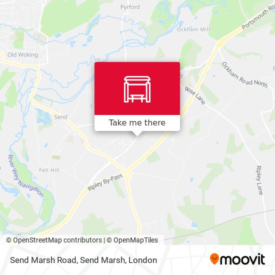 Send Marsh Road, Send Marsh map