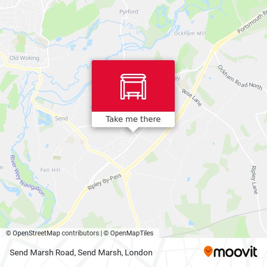 Send Marsh Road, Send Marsh map