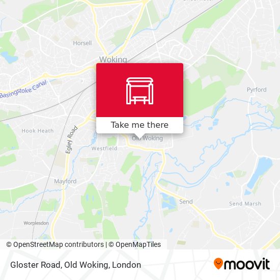 Gloster Road, Old Woking map