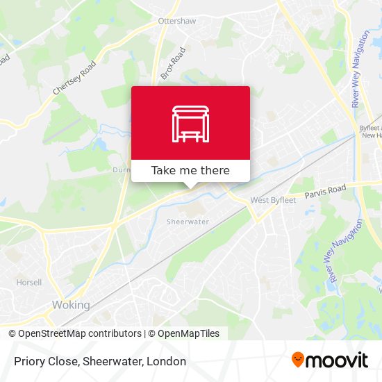 Priory Close, Sheerwater map