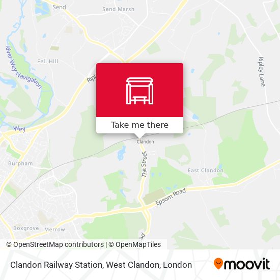 Clandon Railway Station, West Clandon map