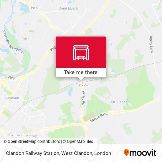 Clandon Railway Station, West Clandon map
