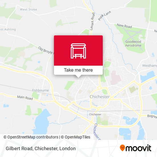 Gilbert Road, Chichester map