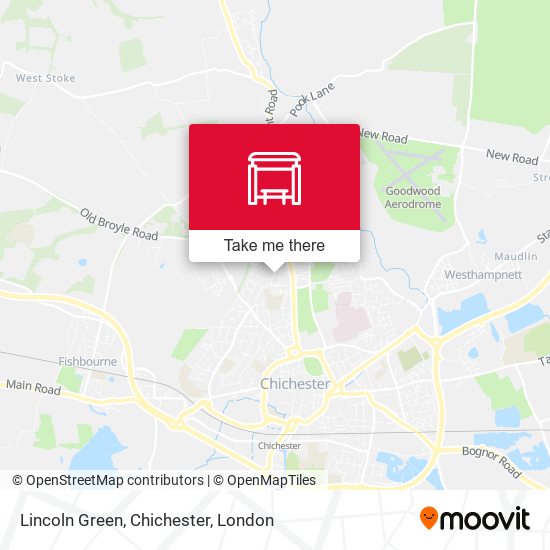 Lincoln Green, Chichester map