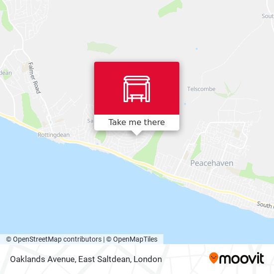 Oaklands Avenue, East Saltdean map