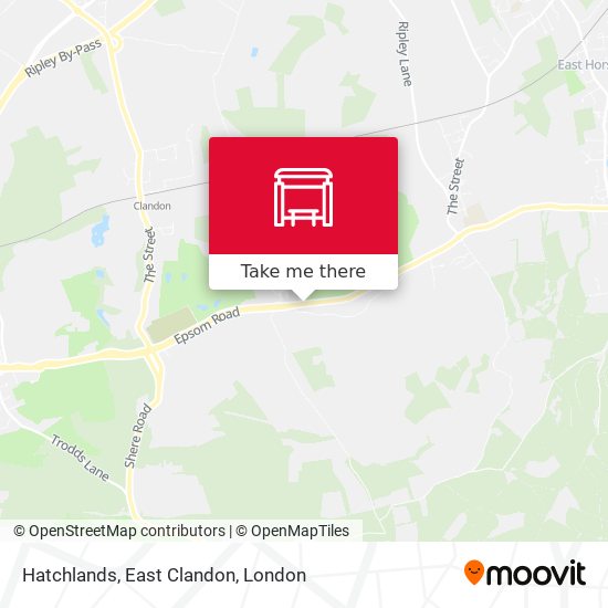 Hatchlands, East Clandon map