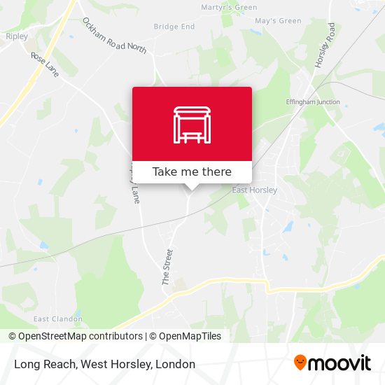 Long Reach, West Horsley map