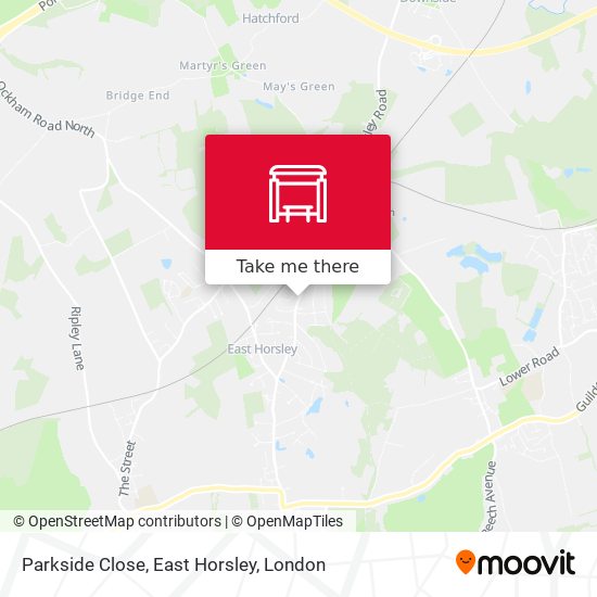 Parkside Close, East Horsley map