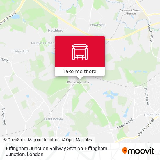Effingham Junction Railway Station, Effingham Junction map