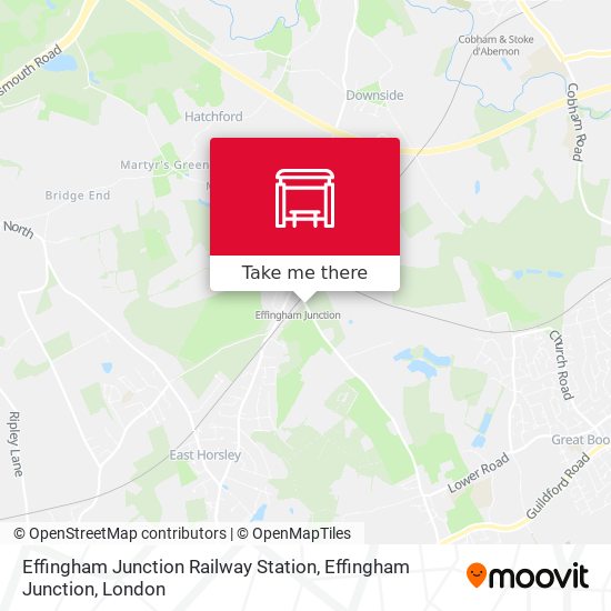 Effingham Junction Railway Station, Effingham Junction map