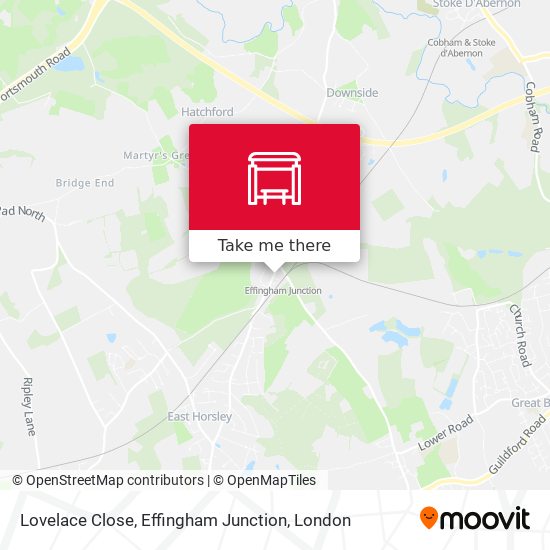 Lovelace Close, Effingham Junction map