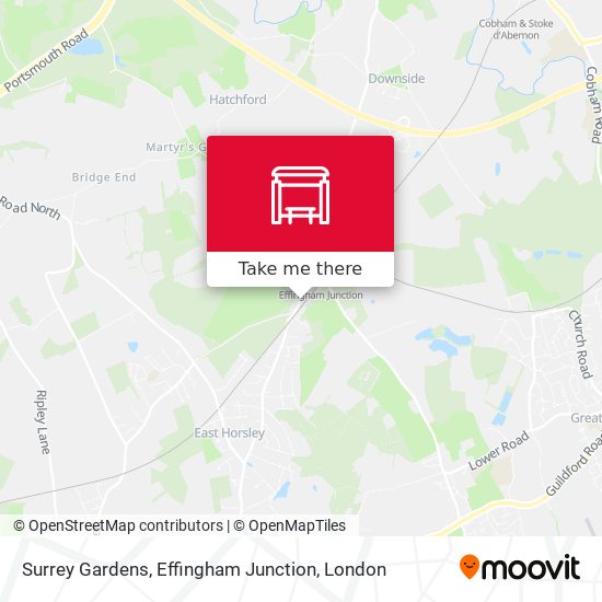 Surrey Gardens, Effingham Junction map