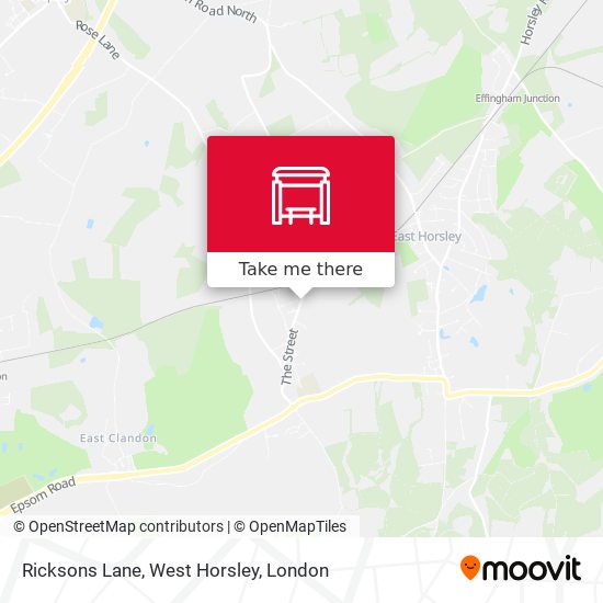 Ricksons Lane, West Horsley map