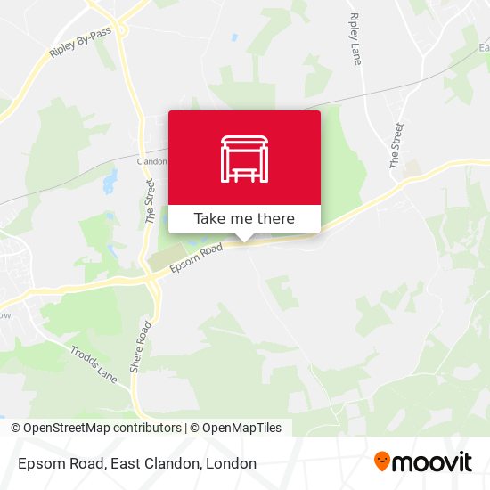 Epsom Road, East Clandon map