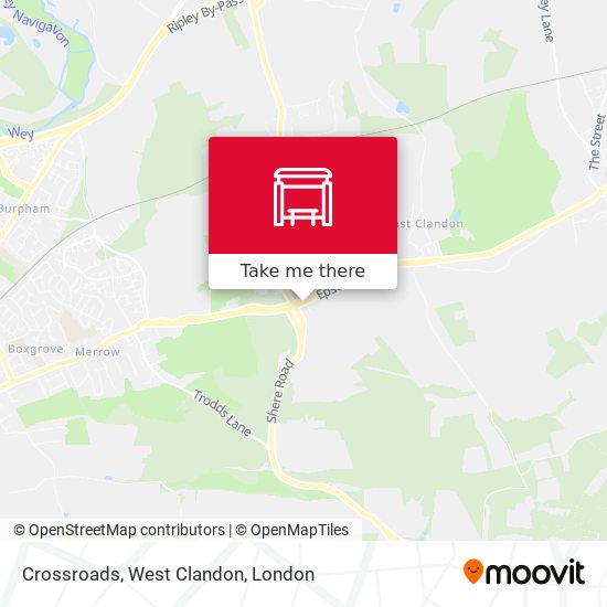 Crossroads, West Clandon map