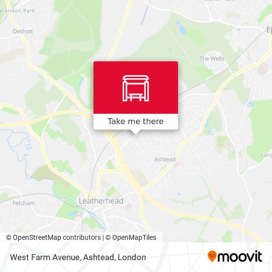 West Farm Avenue, Ashtead map