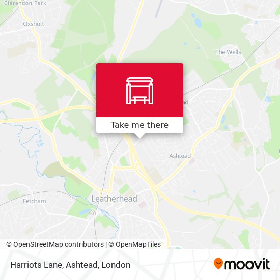 Harriots Lane, Ashtead map