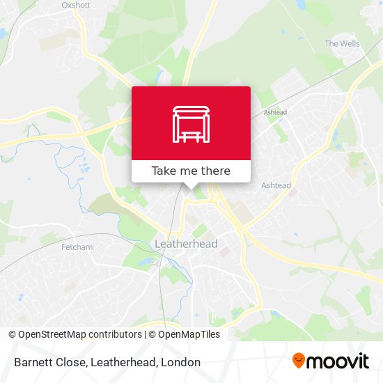 Barnett Close, Leatherhead map