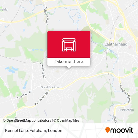 Kennel Lane, Fetcham map