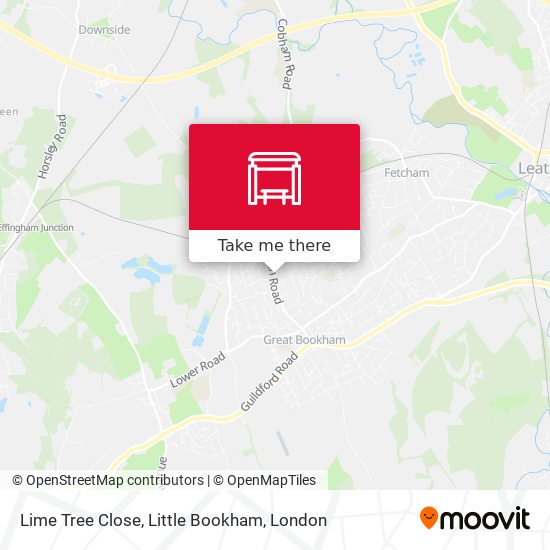 Lime Tree Close, Little Bookham map