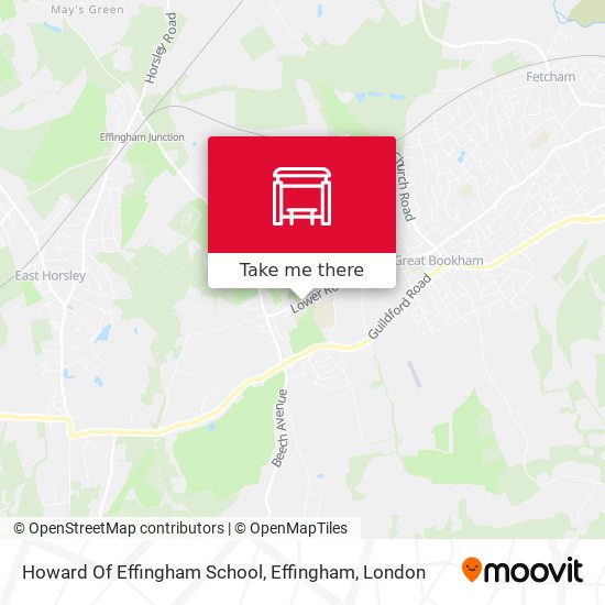 Howard Of Effingham School, Effingham map