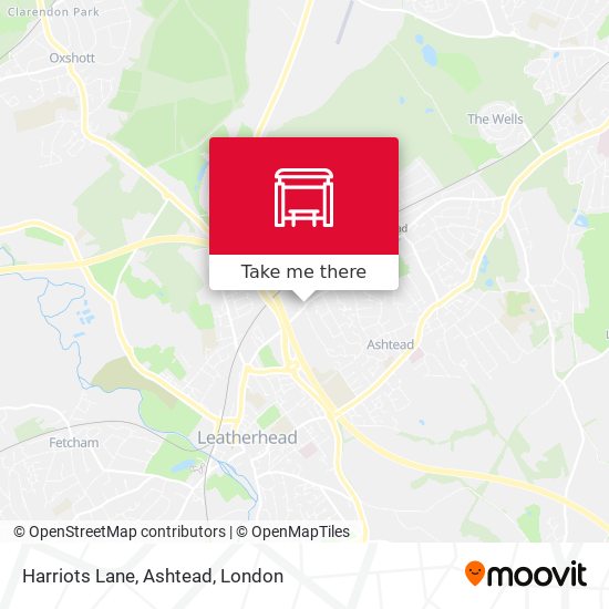 Harriots Lane, Ashtead map