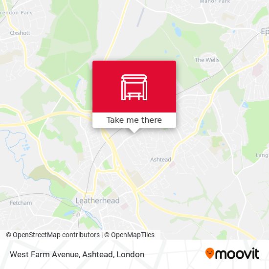 West Farm Avenue, Ashtead map