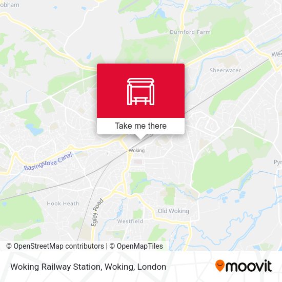 Woking Railway Station, Woking map