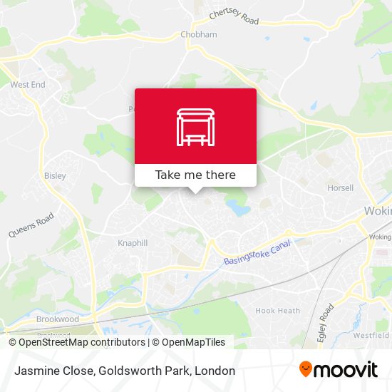 Jasmine Close, Goldsworth Park map