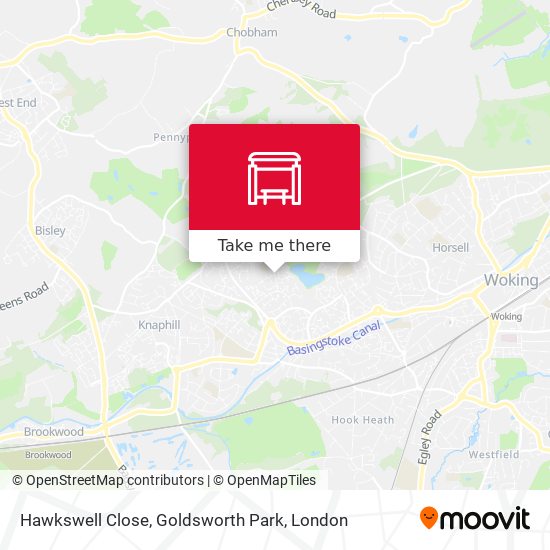 Hawkswell Close, Goldsworth Park map