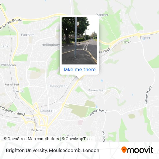 Brighton University, Moulsecoomb map