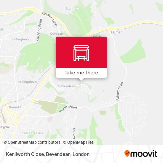 Kenilworth Close, Bevendean map