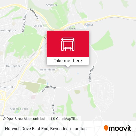 Norwich Drive East End, Bevendean map