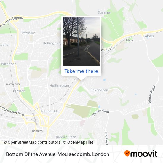 Bottom Of the Avenue, Moulsecoomb map