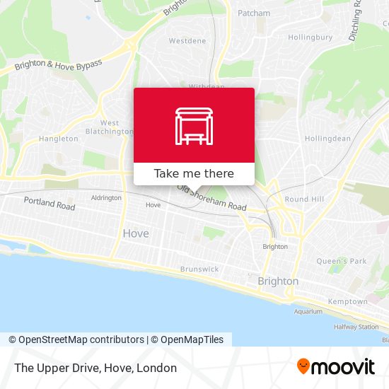 The Upper Drive, Hove map