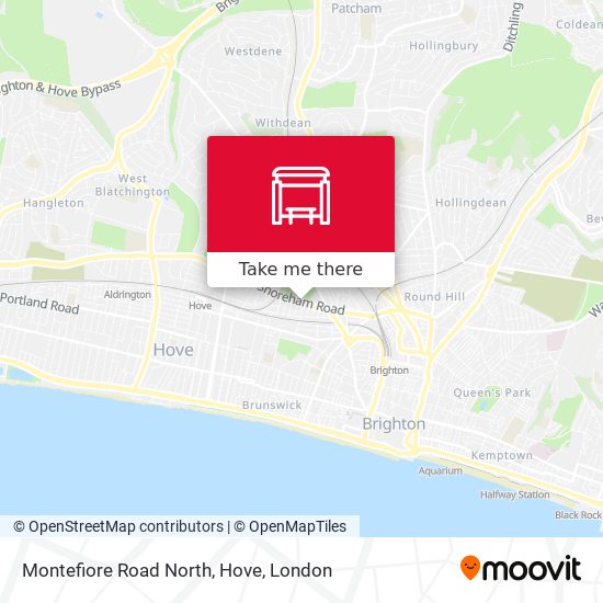 Montefiore Road North, Hove map