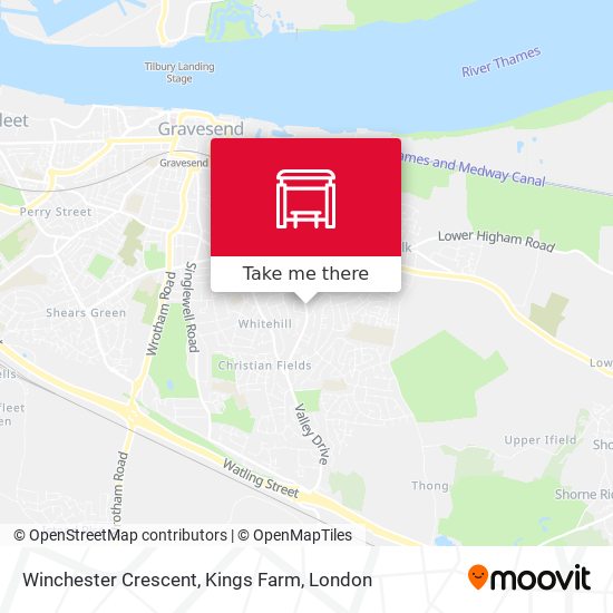 Winchester Crescent, Kings Farm map