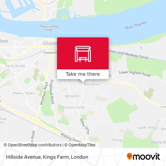 Hillside Avenue, Kings Farm map