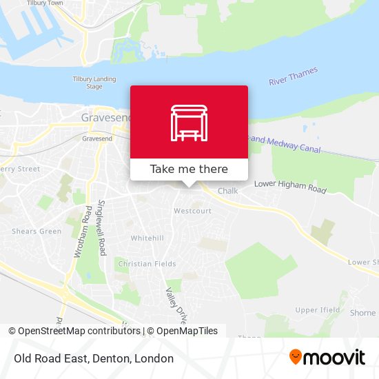 Old Road East, Denton map