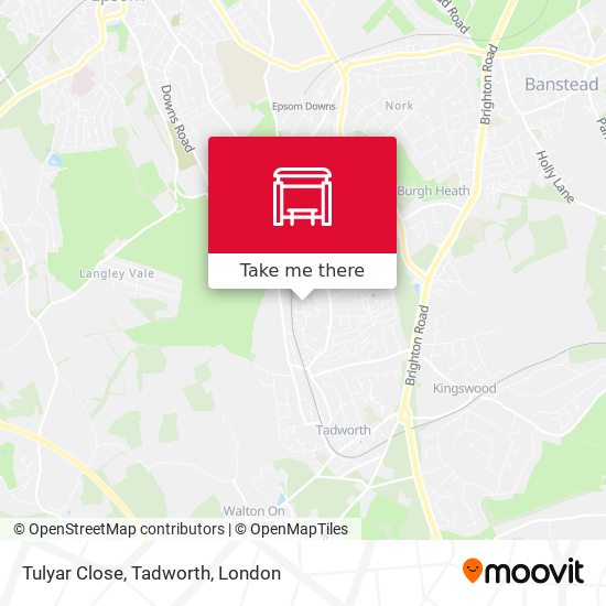 Tulyar Close, Tadworth map