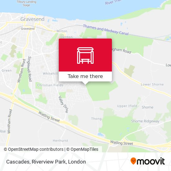 Cascades, Riverview Park map
