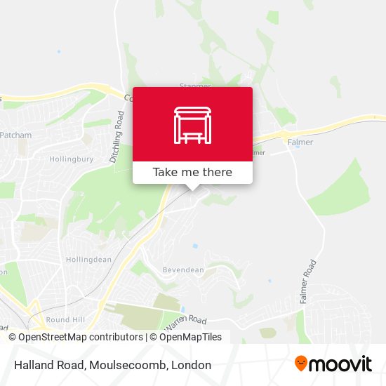 Halland Road, Moulsecoomb map