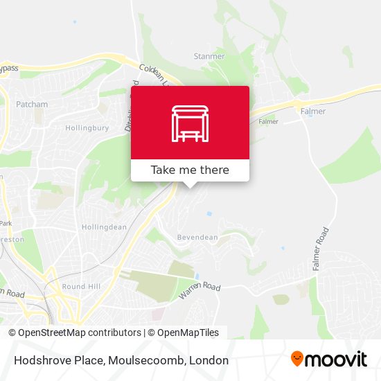 Hodshrove Place, Moulsecoomb map