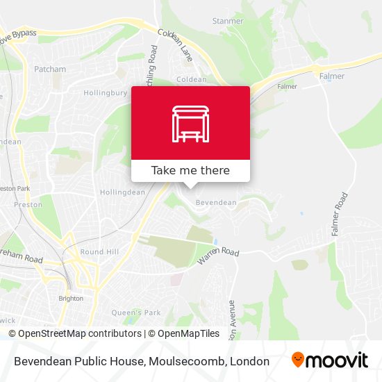 Bevendean Public House, Moulsecoomb map