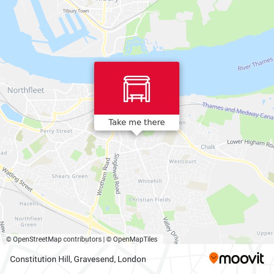 Constitution Hill, Gravesend map