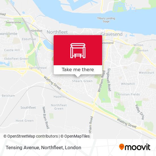 Tensing Avenue, Northfleet map