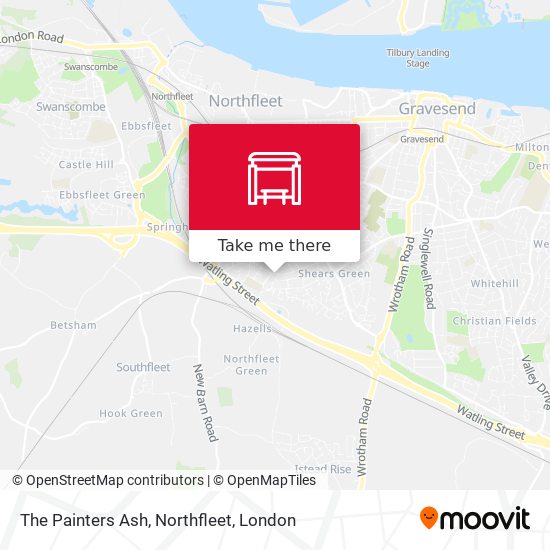 The Painters Ash, Northfleet map